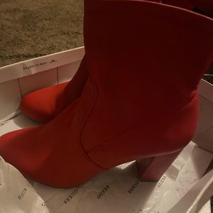 Red guess boots